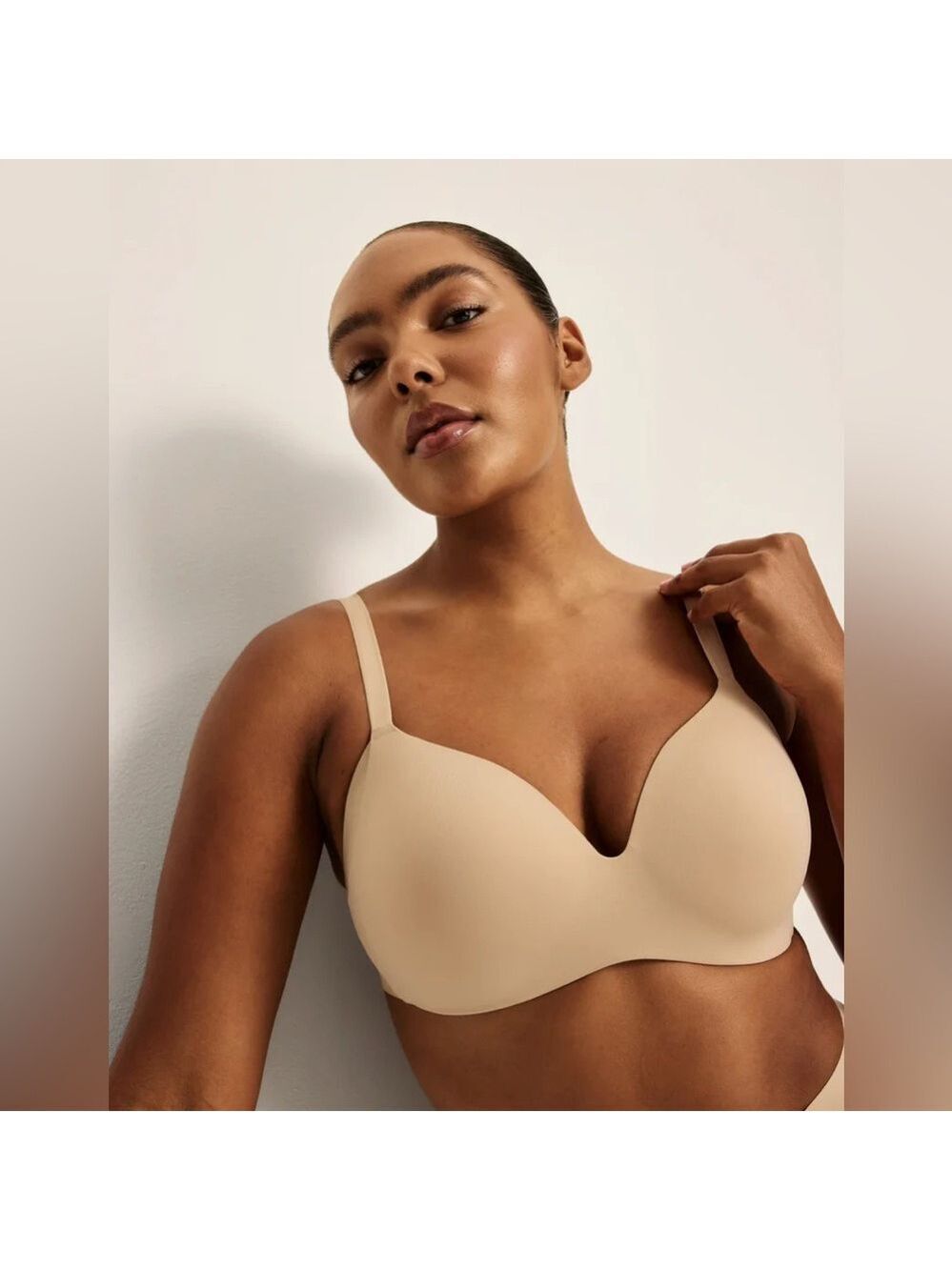 knix Wing Woman Contour Bra Smooth Nude Molded T-Shirt - Warm Sand 36A